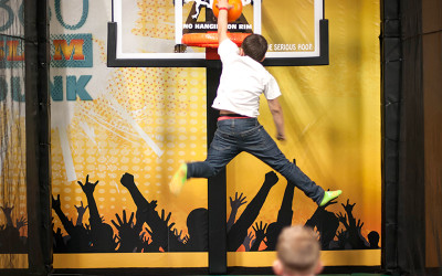 ​Get Pumped for NBA Hoops with Trampoline Basketball