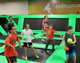 dodgeball with friends