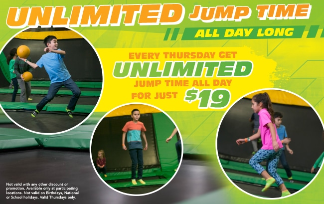 Unlimited Jump for $19 Every Thursday