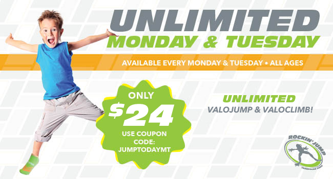 Unlimited Jump Monday & Tuesday
