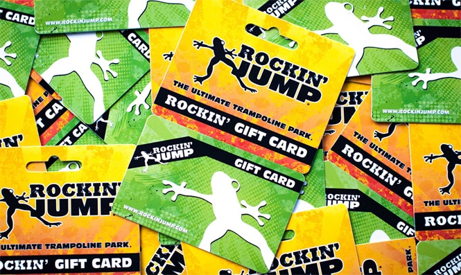 Tarjetas de regalo de rockin jump