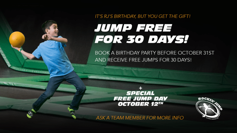 Book a Party and get 30 Days of FREE Jump!